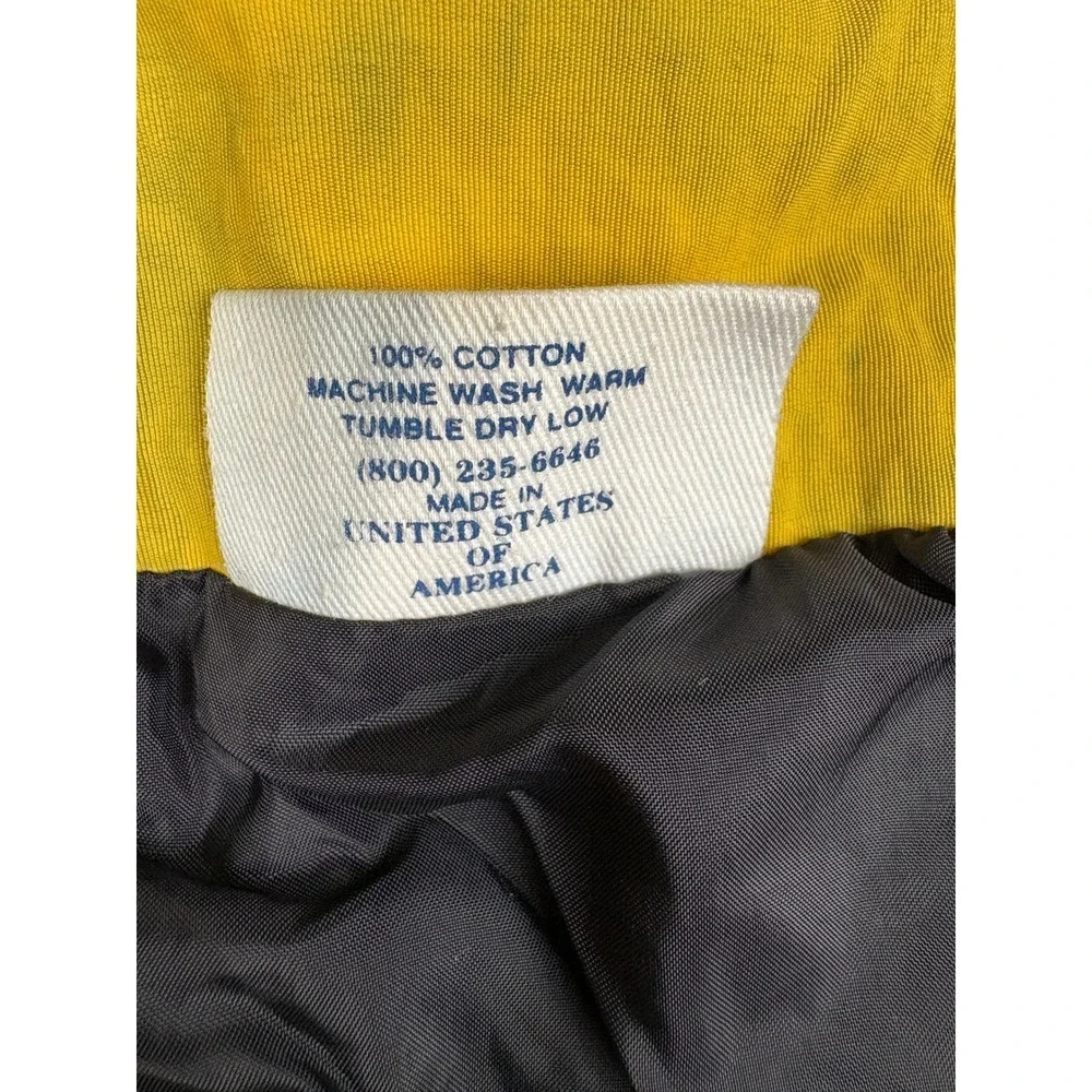 Vintage Good News USA Quarter Zip Windbreaker Jacket Navy Blue Yellow Mens L